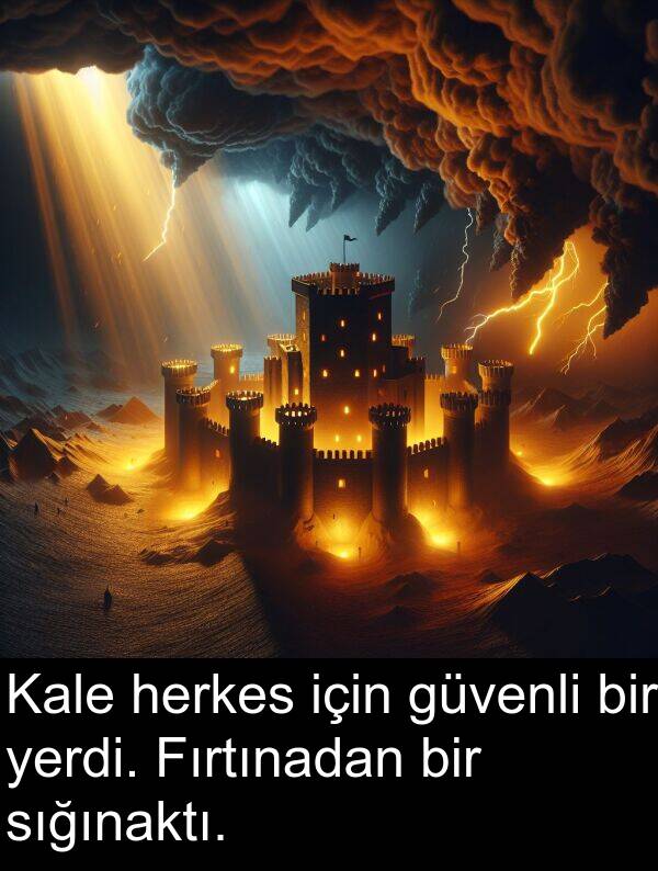herkes: Kale herkes için güvenli bir yerdi. Fırtınadan bir sığınaktı.