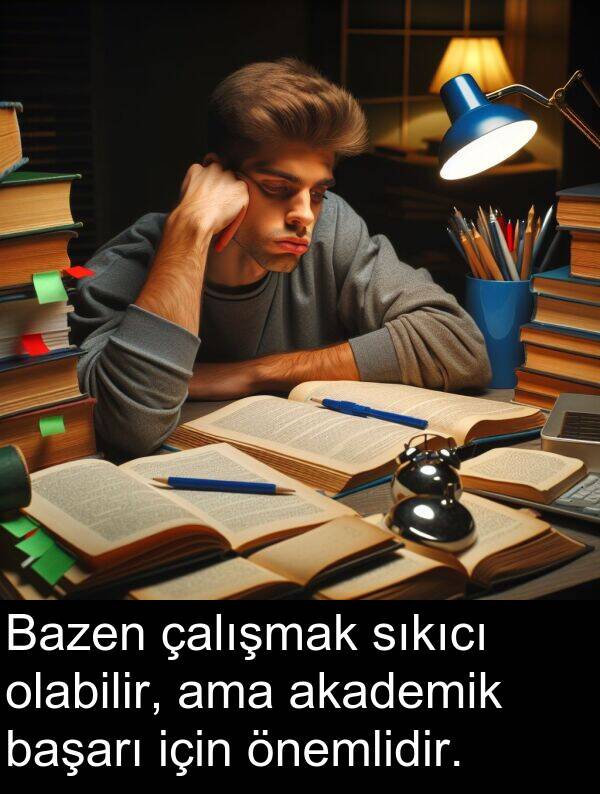 akademik: Bazen çalışmak sıkıcı olabilir, ama akademik başarı için önemlidir.