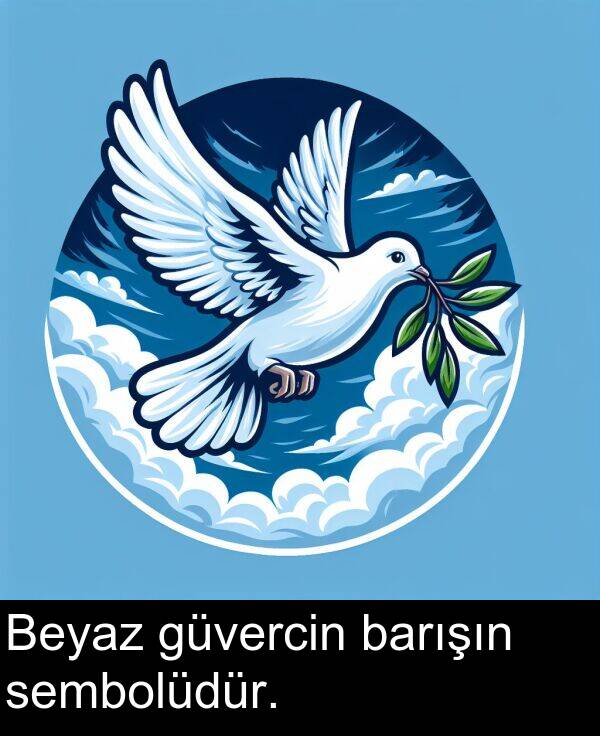 sembolüdür: Beyaz güvercin barışın sembolüdür.
