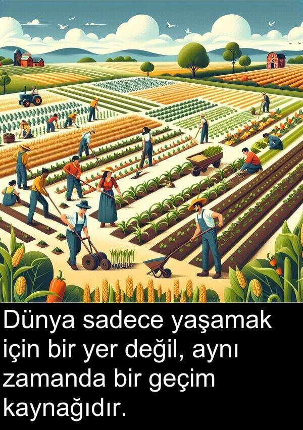 geçim: Dünya sadece yaşamak için bir yer değil, aynı zamanda bir geçim kaynağıdır.