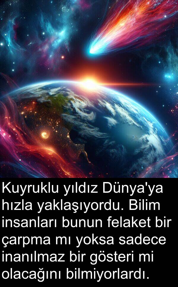felaket: Kuyruklu yıldız Dünya'ya hızla yaklaşıyordu. Bilim insanları bunun felaket bir çarpma mı yoksa sadece inanılmaz bir gösteri mi olacağını bilmiyorlardı.