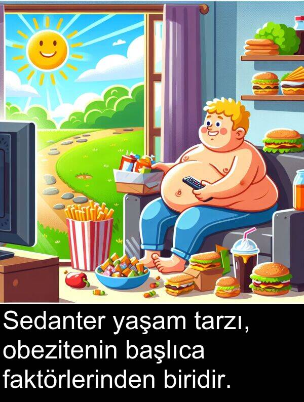 tarzı: Sedanter yaşam tarzı, obezitenin başlıca faktörlerinden biridir.