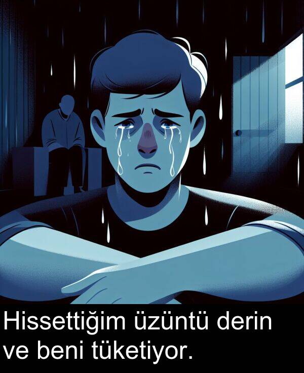 beni: Hissettiğim üzüntü derin ve beni tüketiyor.