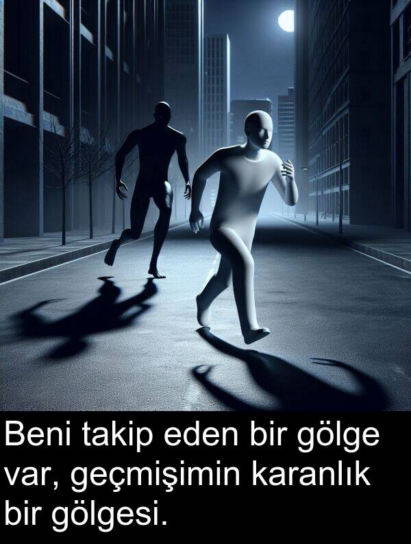 geçmişimin: Beni takip eden bir gölge var, geçmişimin karanlık bir gölgesi.