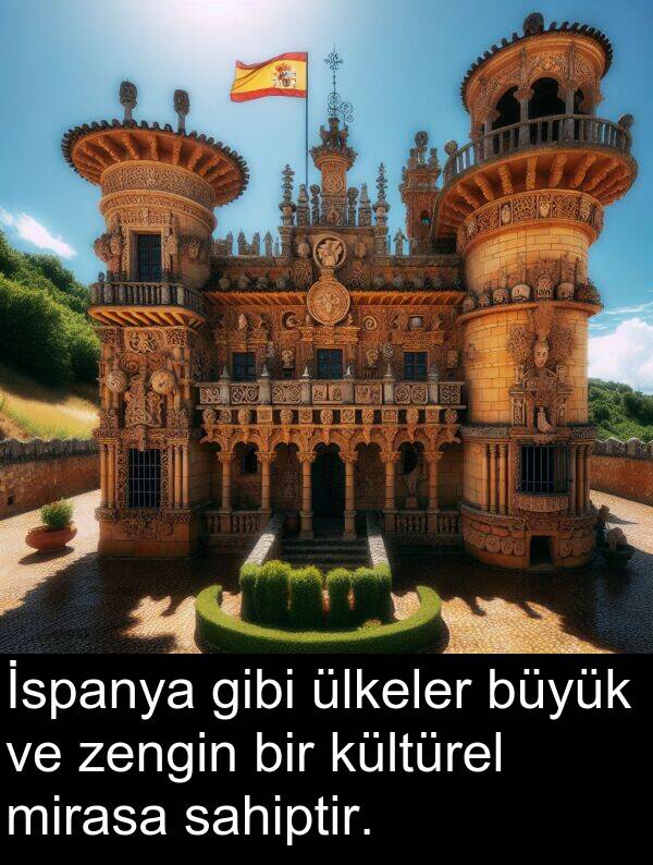 sahiptir: İspanya gibi ülkeler büyük ve zengin bir kültürel mirasa sahiptir.