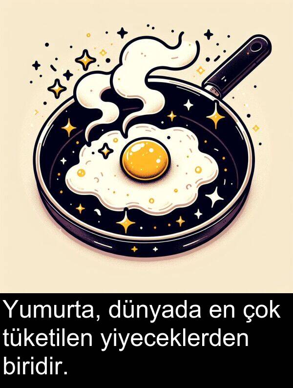 biridir: Yumurta, dünyada en çok tüketilen yiyeceklerden biridir.