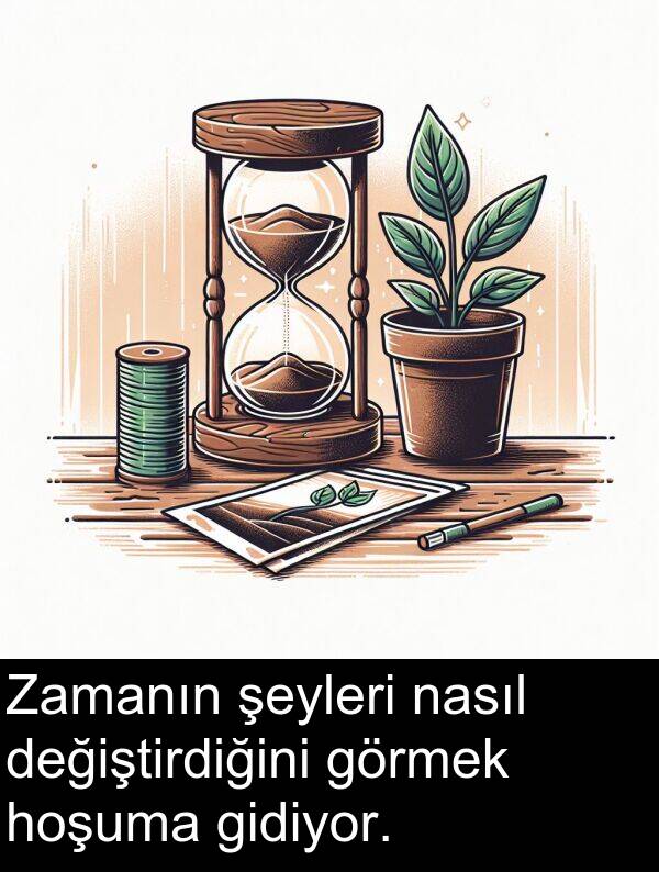 nasıl: Zamanın şeyleri nasıl değiştirdiğini görmek hoşuma gidiyor.