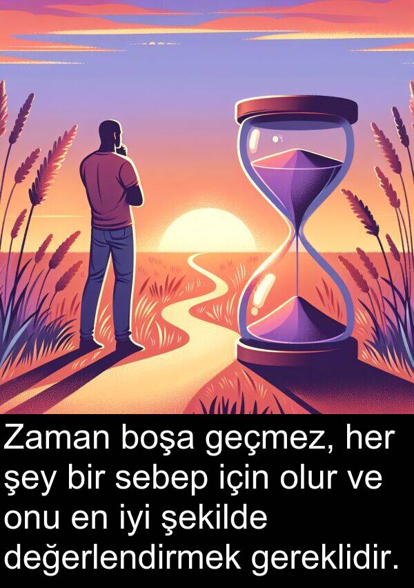 geçmez: Zaman boşa geçmez, her şey bir sebep için olur ve onu en iyi şekilde değerlendirmek gereklidir.