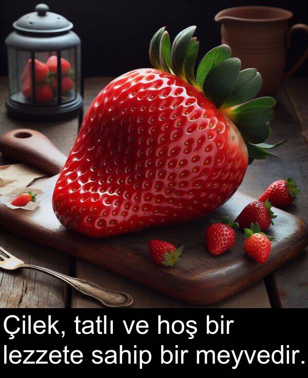 sahip: Çilek, tatlı ve hoş bir lezzete sahip bir meyvedir.