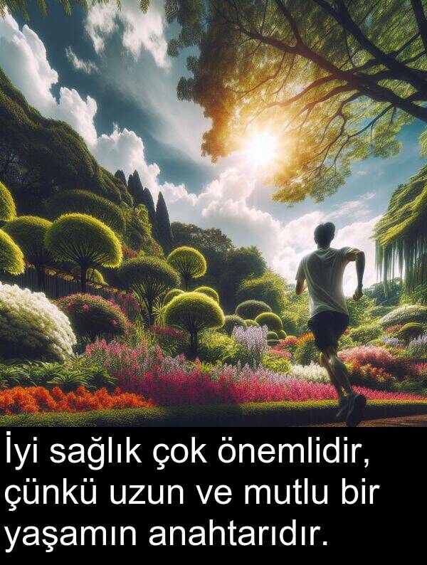 sağlık: İyi sağlık çok önemlidir, çünkü uzun ve mutlu bir yaşamın anahtarıdır.