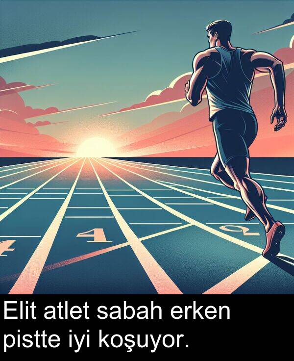 sabah: Elit atlet sabah erken pistte iyi koşuyor.