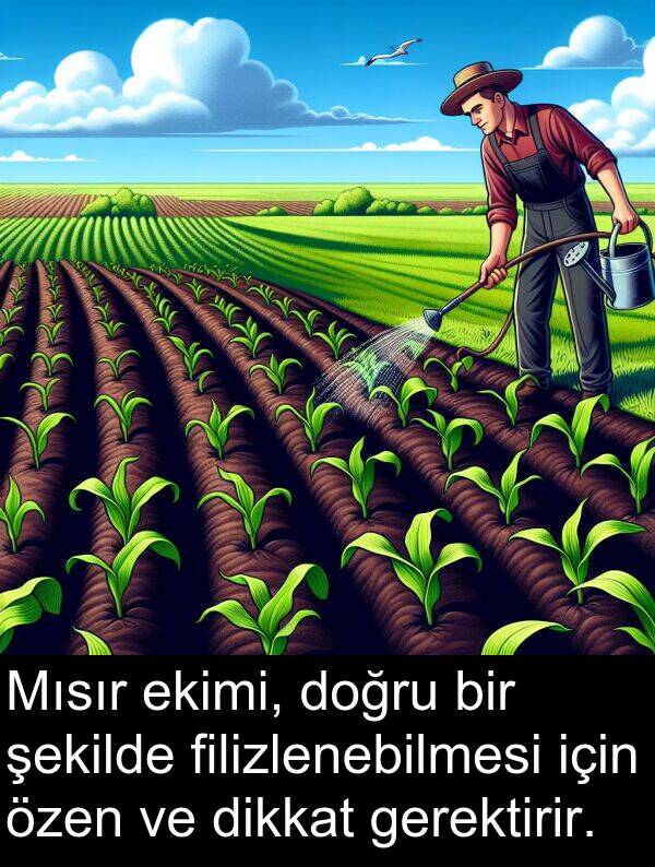 filizlenebilmesi: Mısır ekimi, doğru bir şekilde filizlenebilmesi için özen ve dikkat gerektirir.