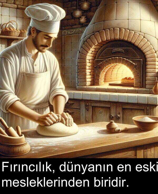 biridir: Fırıncılık, dünyanın en eski mesleklerinden biridir.