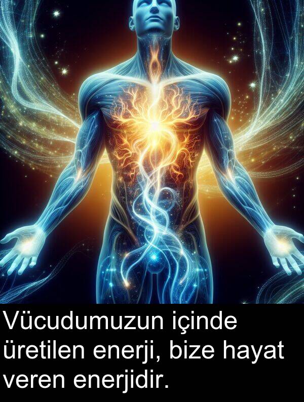 veren: Vücudumuzun içinde üretilen enerji, bize hayat veren enerjidir.