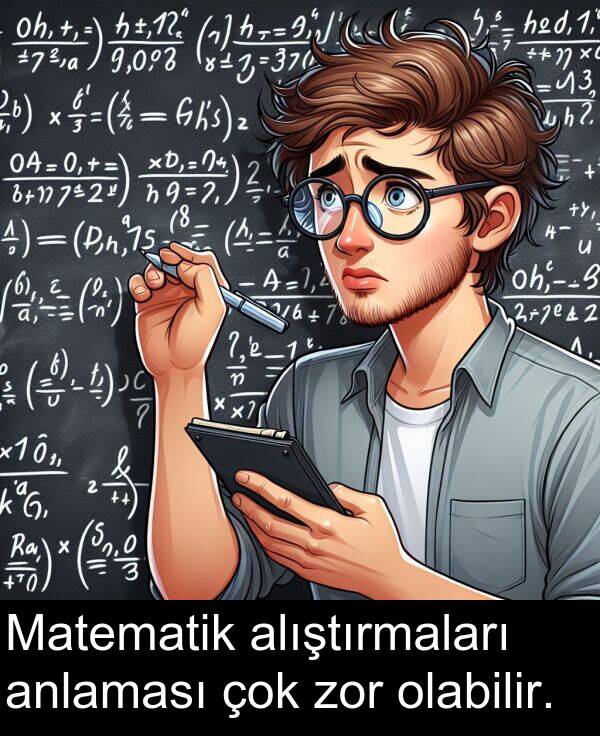 zor: Matematik alıştırmaları anlaması çok zor olabilir.