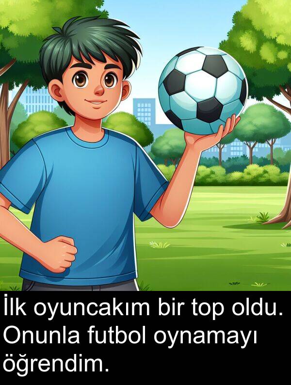 futbol: İlk oyuncakım bir top oldu. Onunla futbol oynamayı öğrendim.