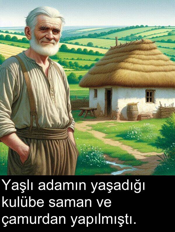 adamın: Yaşlı adamın yaşadığı kulübe saman ve çamurdan yapılmıştı.