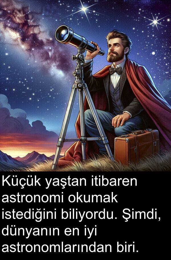 yaştan: Küçük yaştan itibaren astronomi okumak istediğini biliyordu. Şimdi, dünyanın en iyi astronomlarından biri.