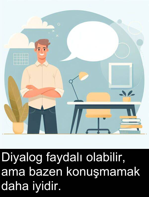 iyidir: Diyalog faydalı olabilir, ama bazen konuşmamak daha iyidir.