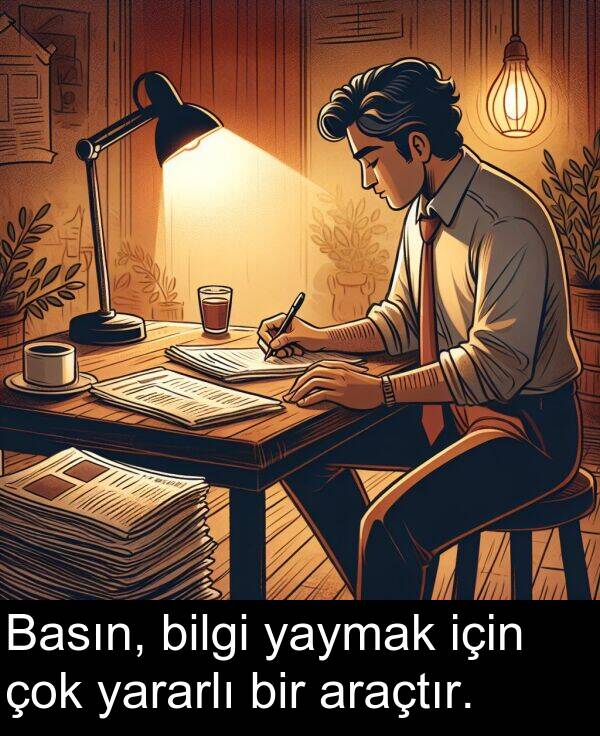 yaymak: Basın, bilgi yaymak için çok yararlı bir araçtır.