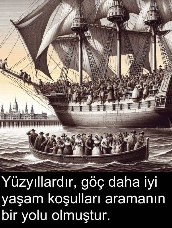 yaşam: Yüzyıllardır, göç daha iyi yaşam koşulları aramanın bir yolu olmuştur.