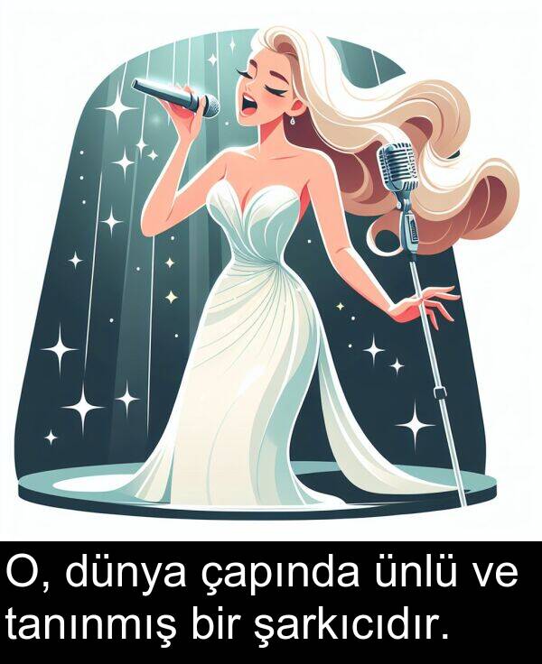 tanınmış: O, dünya çapında ünlü ve tanınmış bir şarkıcıdır.