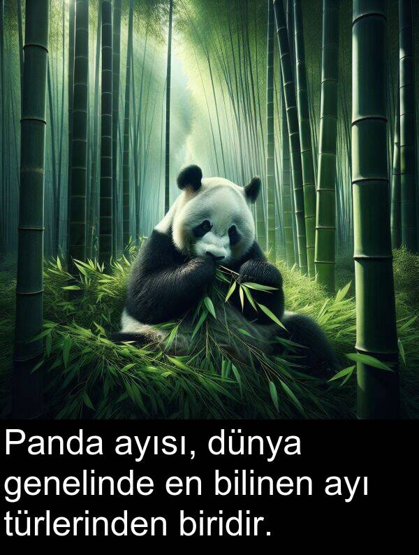genelinde: Panda ayısı, dünya genelinde en bilinen ayı türlerinden biridir.