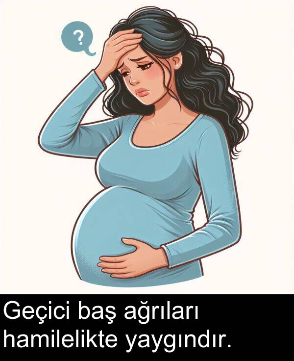 ağrıları: Geçici baş ağrıları hamilelikte yaygındır.