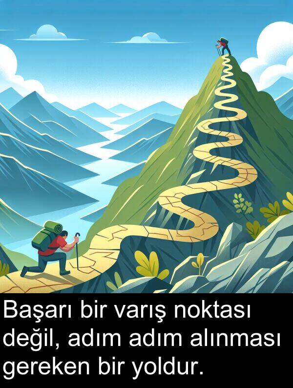 noktası: Başarı bir varış noktası değil, adım adım alınması gereken bir yoldur.