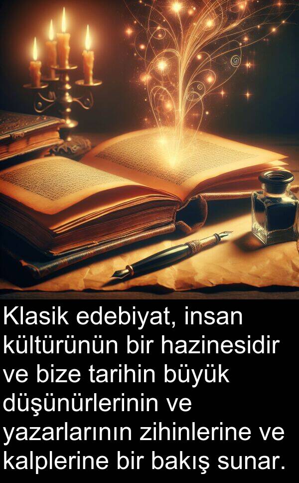 zihinlerine: Klasik edebiyat, insan kültürünün bir hazinesidir ve bize tarihin büyük düşünürlerinin ve yazarlarının zihinlerine ve kalplerine bir bakış sunar.