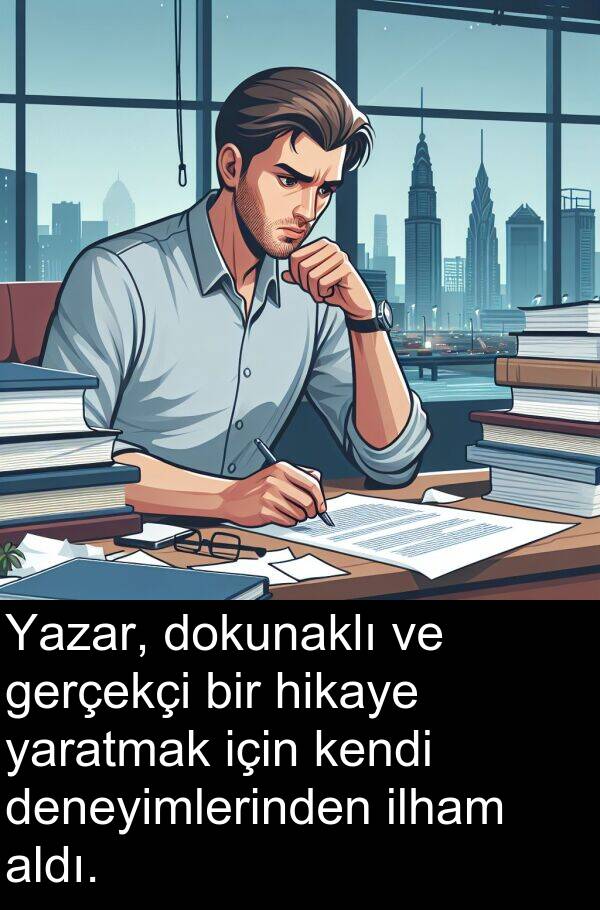 yaratmak: Yazar, dokunaklı ve gerçekçi bir hikaye yaratmak için kendi deneyimlerinden ilham aldı.
