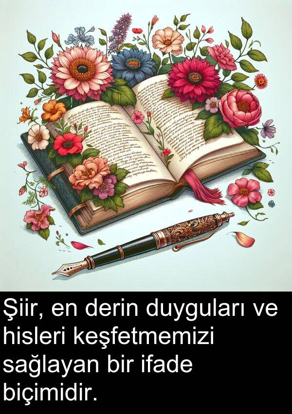 sağlayan: Şiir, en derin duyguları ve hisleri keşfetmemizi sağlayan bir ifade biçimidir.