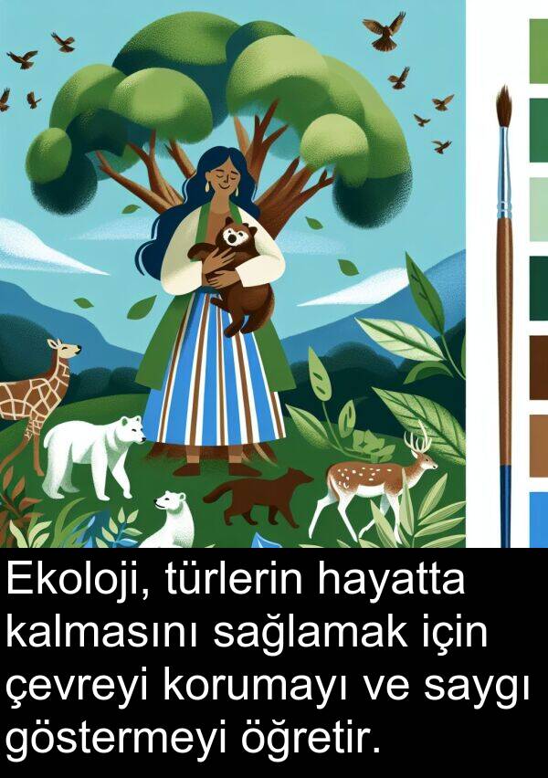 sağlamak: Ekoloji, türlerin hayatta kalmasını sağlamak için çevreyi korumayı ve saygı göstermeyi öğretir.