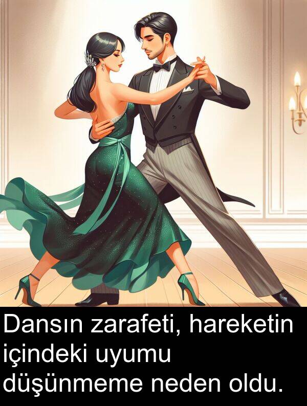 neden: Dansın zarafeti, hareketin içindeki uyumu düşünmeme neden oldu.
