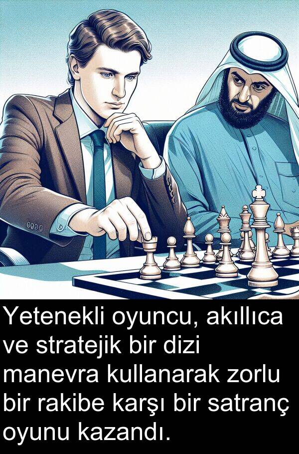 akıllıca: Yetenekli oyuncu, akıllıca ve stratejik bir dizi manevra kullanarak zorlu bir rakibe karşı bir satranç oyunu kazandı.