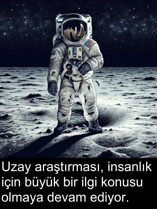 ediyor: Uzay araştırması, insanlık için büyük bir ilgi konusu olmaya devam ediyor.