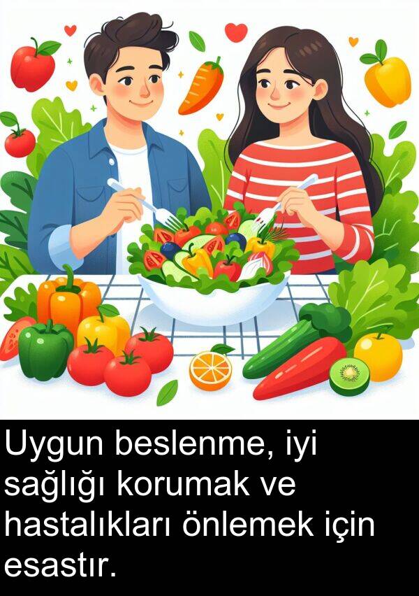 sağlığı: Uygun beslenme, iyi sağlığı korumak ve hastalıkları önlemek için esastır.