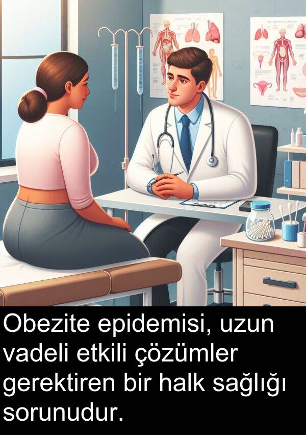 vadeli: Obezite epidemisi, uzun vadeli etkili çözümler gerektiren bir halk sağlığı sorunudur.