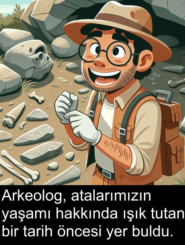 hakkında: Arkeolog, atalarımızın yaşamı hakkında ışık tutan bir tarih öncesi yer buldu.