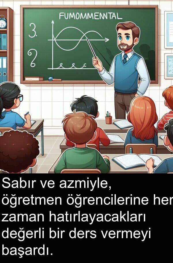 başardı: Sabır ve azmiyle, öğretmen öğrencilerine her zaman hatırlayacakları değerli bir ders vermeyi başardı.