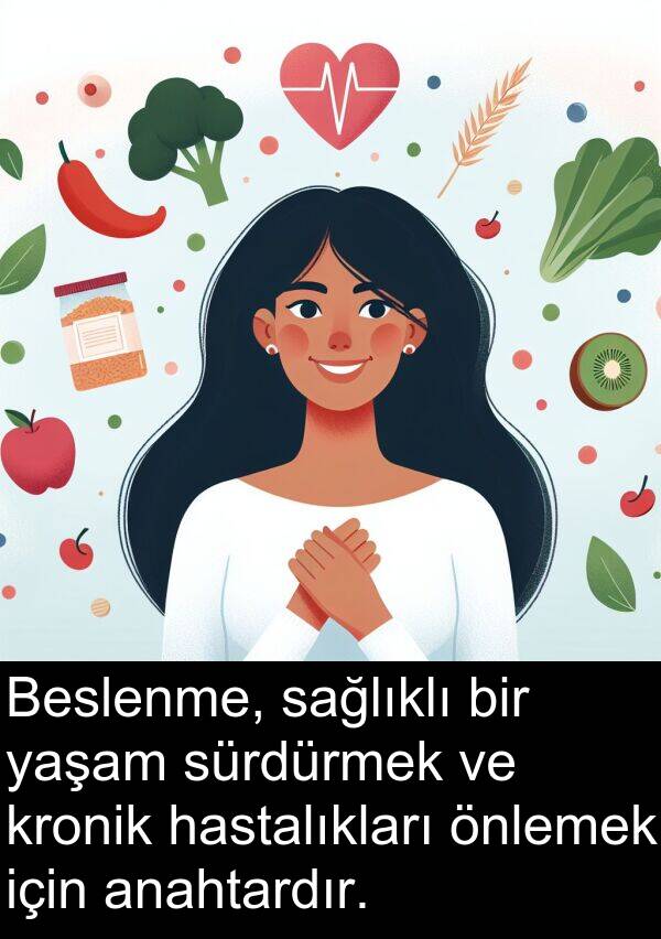 sağlıklı: Beslenme, sağlıklı bir yaşam sürdürmek ve kronik hastalıkları önlemek için anahtardır.