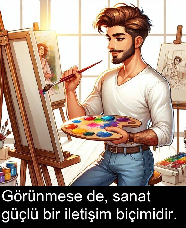 sanat: Görünmese de, sanat güçlü bir iletişim biçimidir.