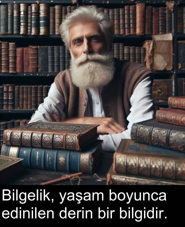 yaşam: Bilgelik, yaşam boyunca edinilen derin bir bilgidir.
