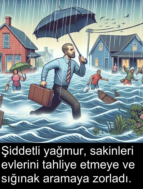 yağmur: Şiddetli yağmur, sakinleri evlerini tahliye etmeye ve sığınak aramaya zorladı.