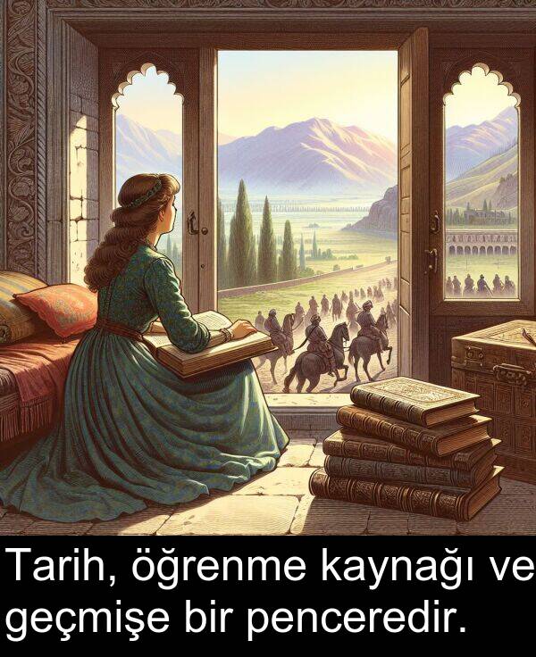 geçmişe: Tarih, öğrenme kaynağı ve geçmişe bir penceredir.