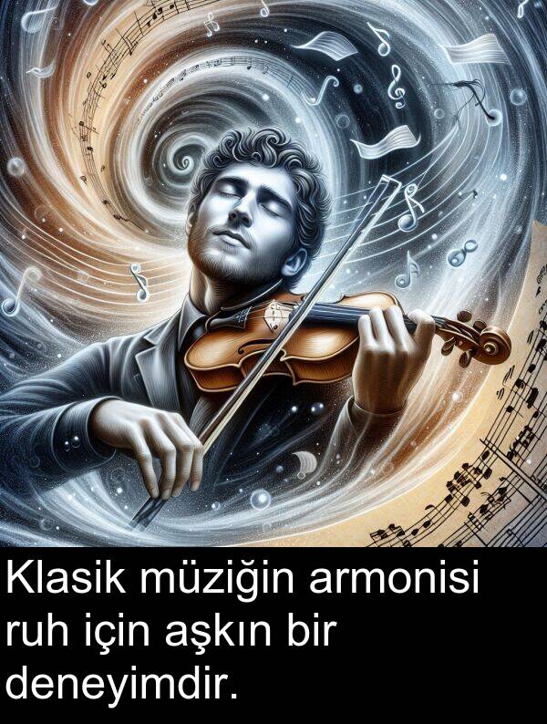 aşkın: Klasik müziğin armonisi ruh için aşkın bir deneyimdir.