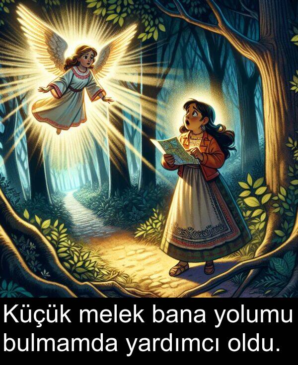 yardımcı: Küçük melek bana yolumu bulmamda yardımcı oldu.