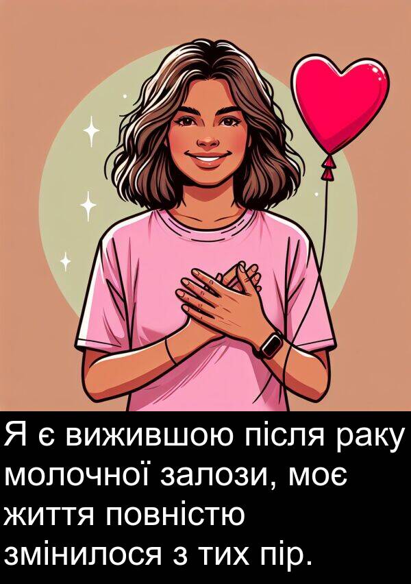 пір: Я є вижившою після раку молочної залози, моє життя повністю змінилося з тих пір.