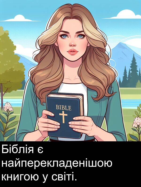 найперекладенішою: Біблія є найперекладенішою книгою у світі.