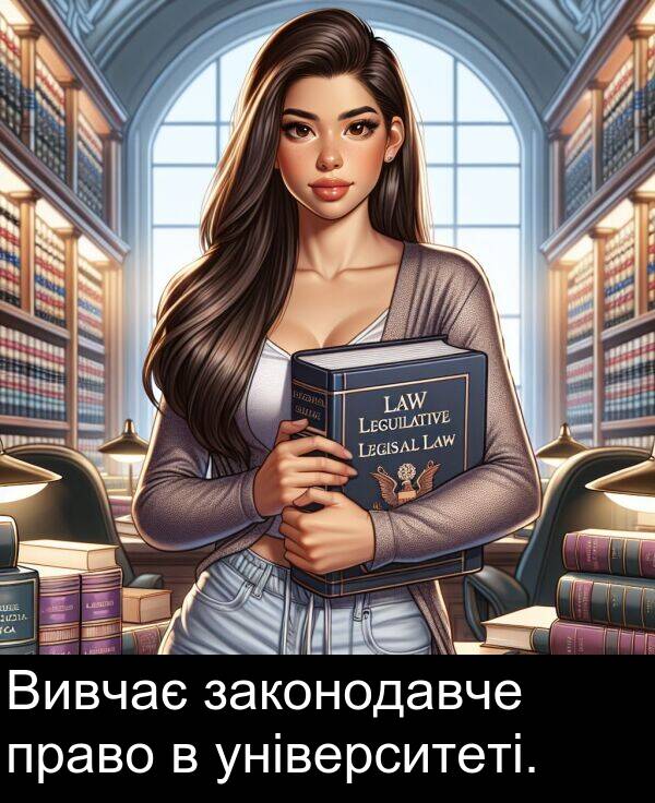 законодавче: Вивчає законодавче право в університеті.